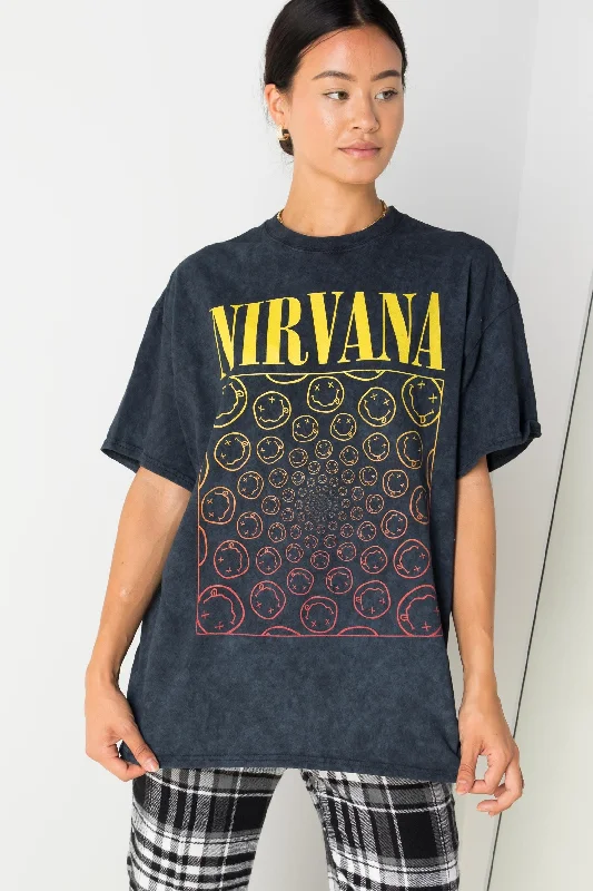 Online Deal Daisy Street Licensed Relaxed T-Shirt With Nirvana Print