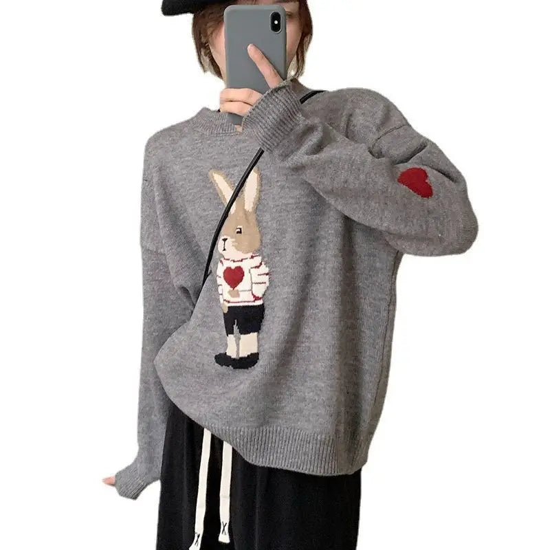 Limited Time Offer 2024 Spring and autumn new arrivals best-selling girls loose crew neck long sleeve fashion women's cartoon printed sweater