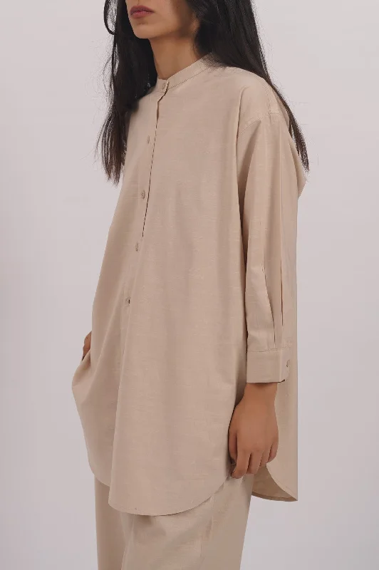 Hurry Up BAND COLLAR SHIRT