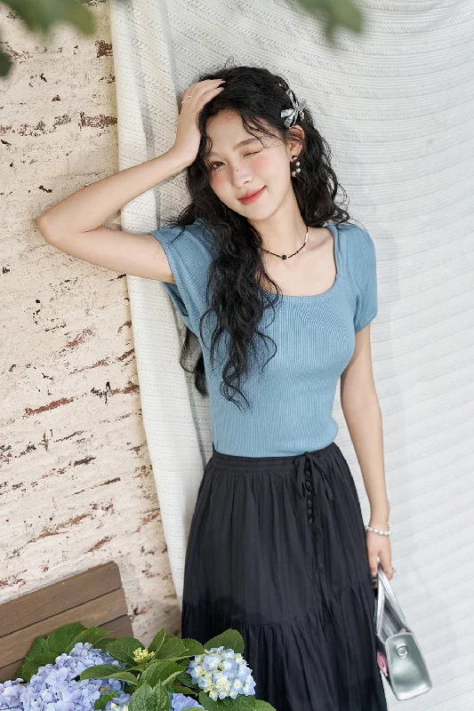 Unmissable Offer Puff Sleeve Knit T-shirt for Women