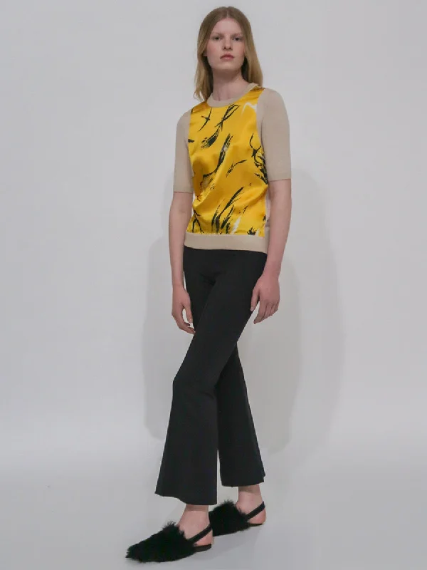 Online Deal SILK INSET T-SHIRT