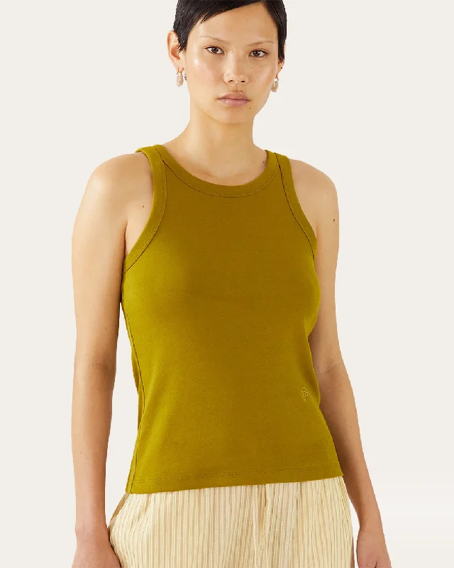 Unmissable Offer Bailey Tank Cotton Blend Jersey Green