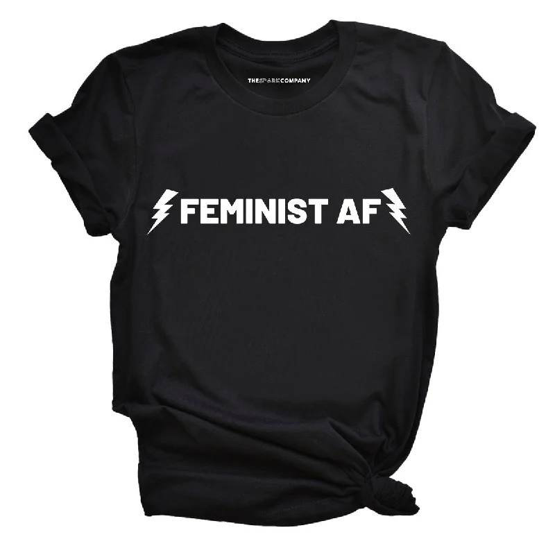 Act Now Feminist AF Lightning Feminist T-Shirt