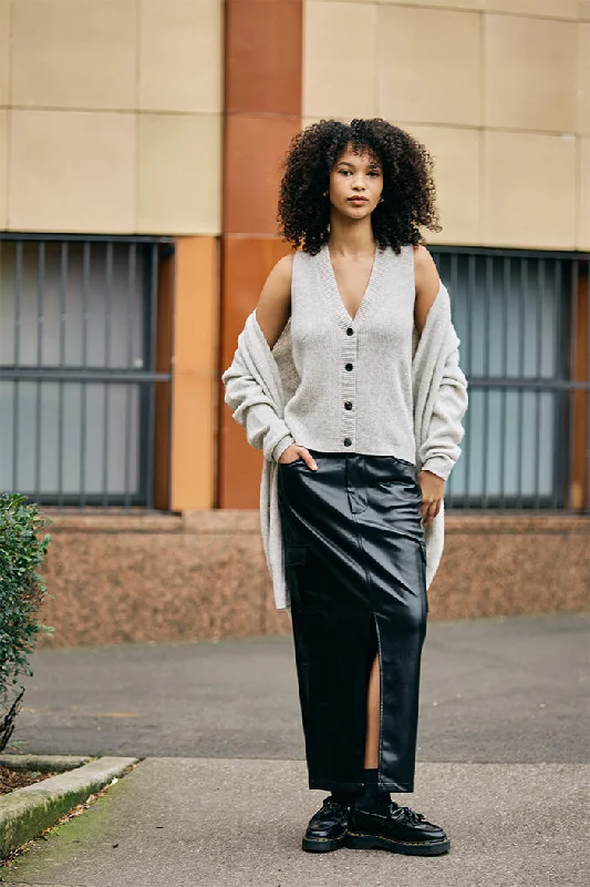 While Supplies Last Leah Sweater Vest // Sea Salt Heather Cashmere Blend