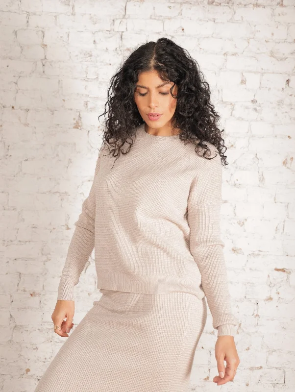Weekend Specials to Cherish Abigail Waffle Long Sleeve