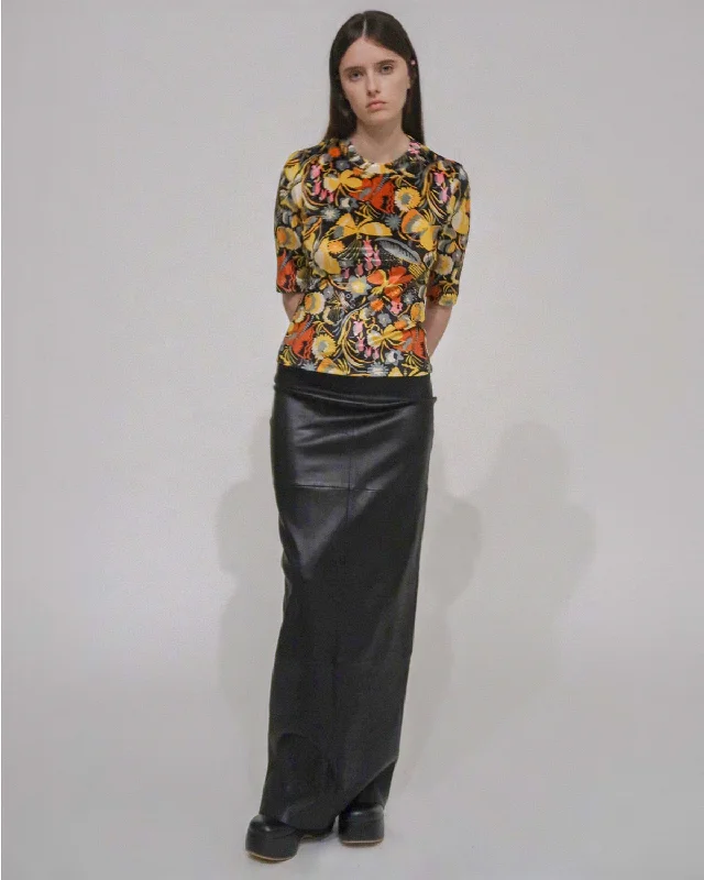 Great Bargains CROPPED SLEEVE TEE - VELVET
