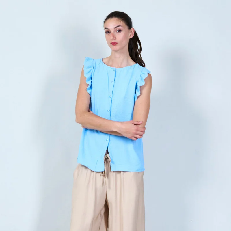 Exclusive Online Offer Ruffle sleeve blouse wholesale