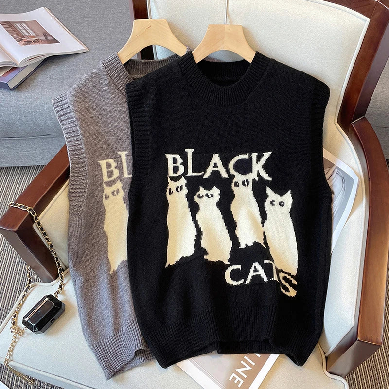 Buy Now Waistcoat knitted vest women 2024 spring and autumn new round neck sleeveless fashion vest sweater vest blouse Buy Now Waistcoat knitted vest women 2024 spring and autumn new round neck sleeveless fashion vest sweater vest blouse