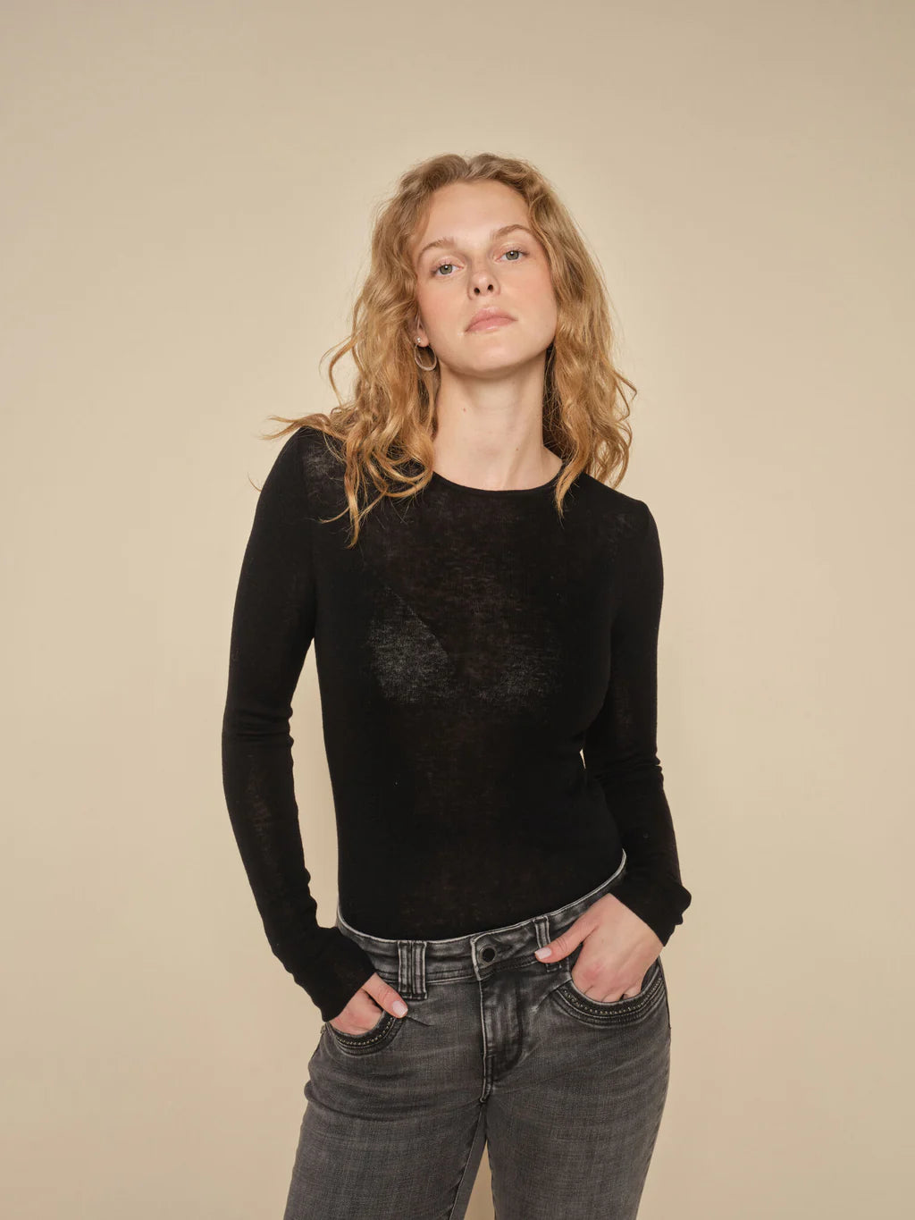 Deep Discounts Mos Mosh Black Bouch O-neck Knit