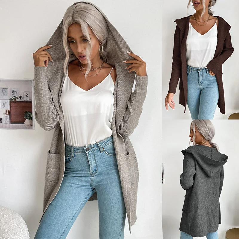 Big Discounts Women Cardigan Sweaters Coat Classical Long Sleeve Cashmere Open Front Cardigan Knit Sweater