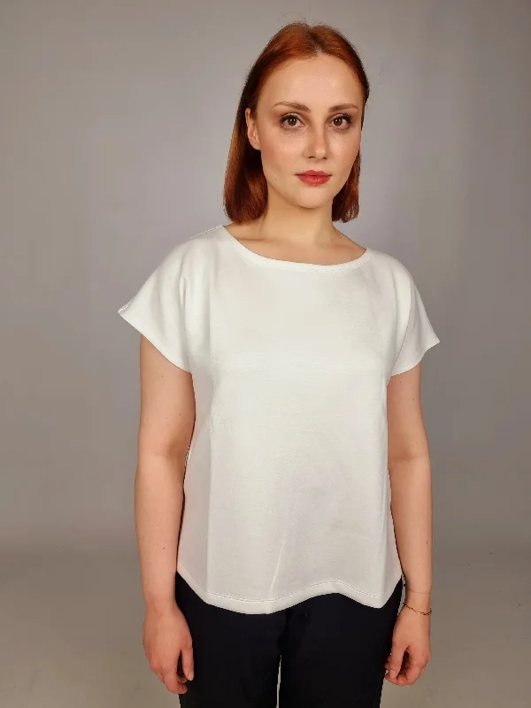 Steals and Deals Van-Dos Round Neck Cap Sleeved Top