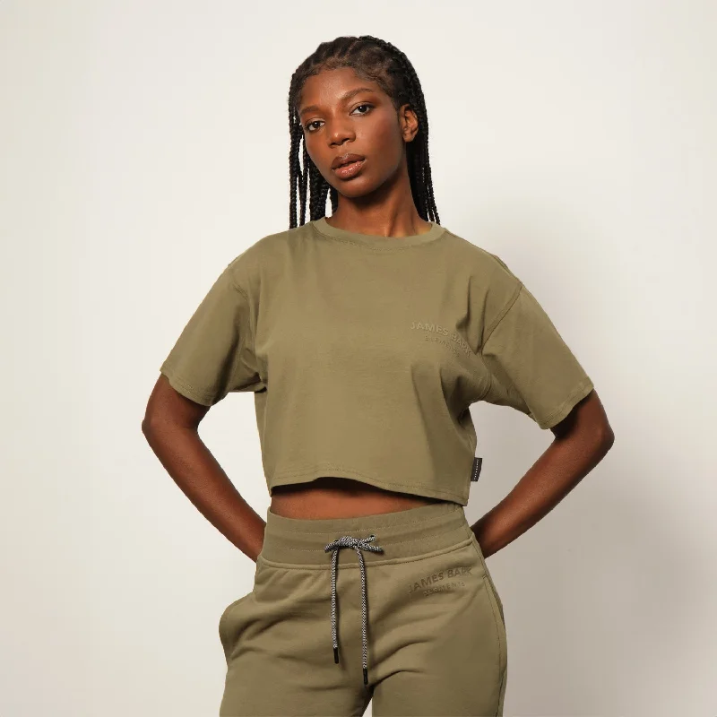 Seasonal Clearance Women's Relaxed Fit Crop Top