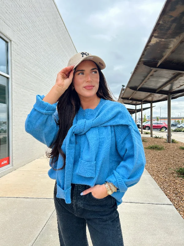 Closeout SLEEVE TIE DETAIL OVERSIZED SWEATER