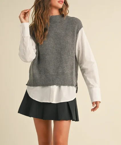 Price Cut Anne Sweater and Shirt Top