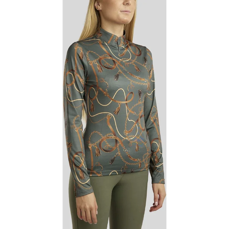 Weekend Discounts Worth Grabbing Montar Polo Haily Bridle Print Longues Manches Pine Green