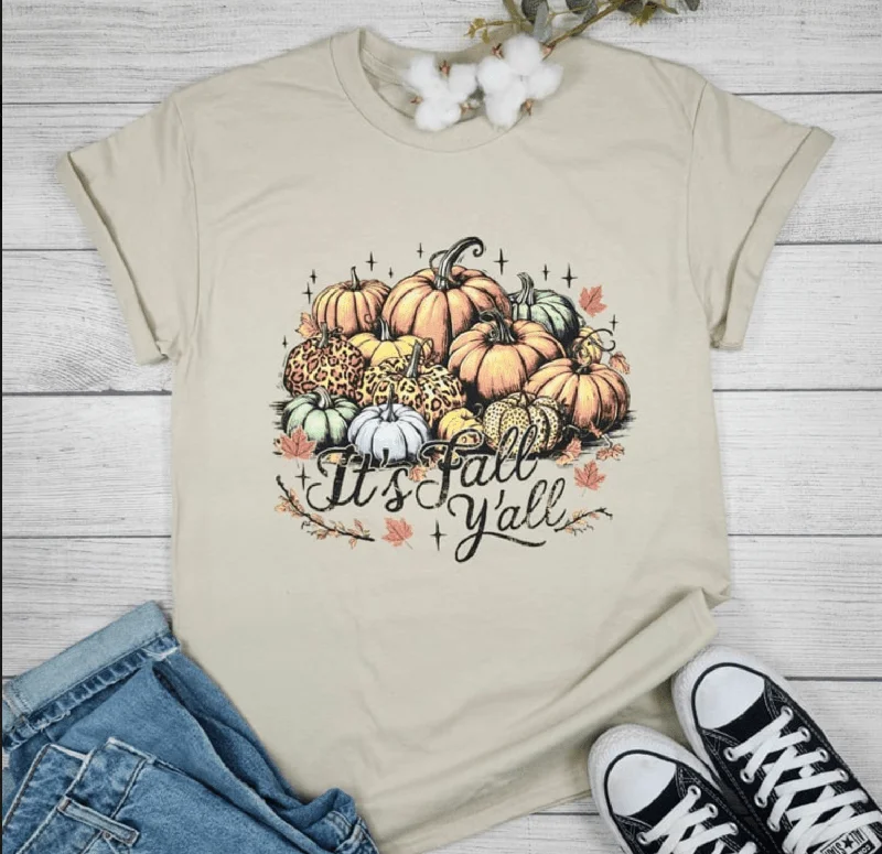 Weekend Savings Extravaganza It's Fall Yall Pumpkins Graphic Tee