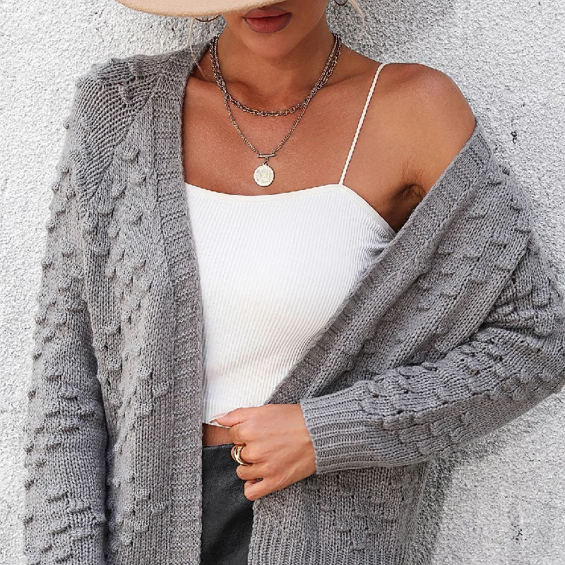 Weekend Savings Sensation Fashion Three-Dimensional Pattern Knitted Cardigan Jacket Wholesale Womens Clothing