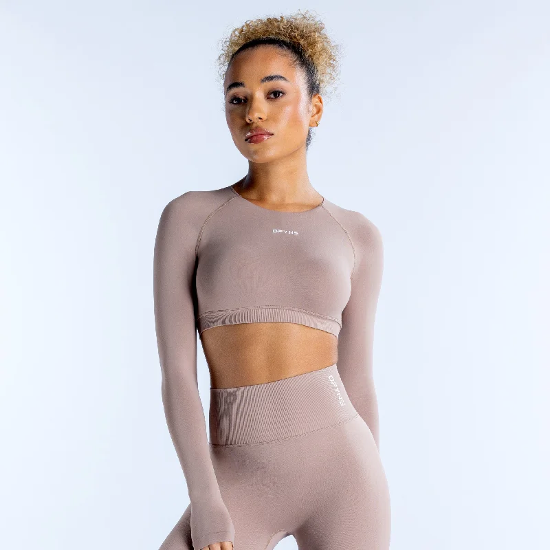 Savings Alert Dynamic Long Sleeve Crop Top