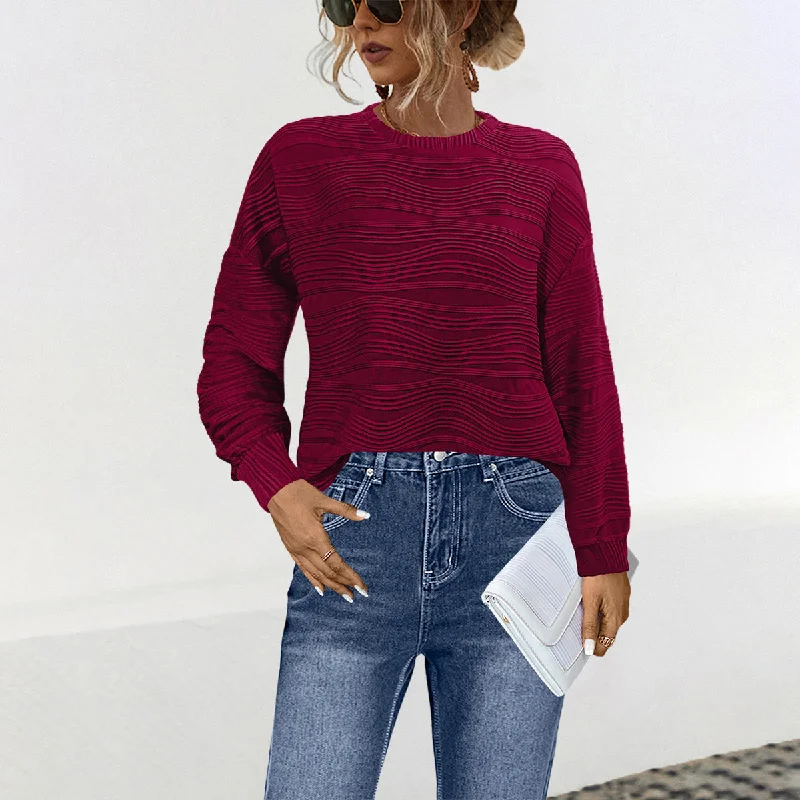 Weekend Offers That Excite Casual Knitted Solid Color Long Sleeve Sweater Wholesale Womens Clothing N3824080300064 Weekend Offers That Excite Casual Knitted Solid Color Long Sleeve Sweater Wholesale Womens Clothing N3824080300064