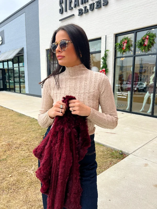 Discount Deals METALLIC FITTED SWEATER TOP