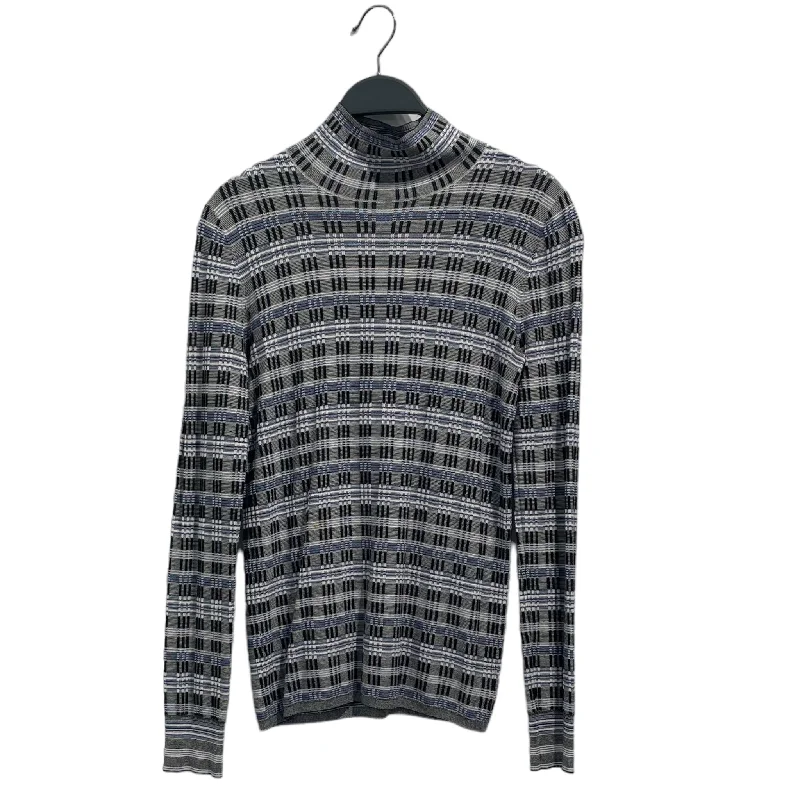 Deal Zone theory/LS T-Shirt/S/Border/Cotton/IDG/blue and balck