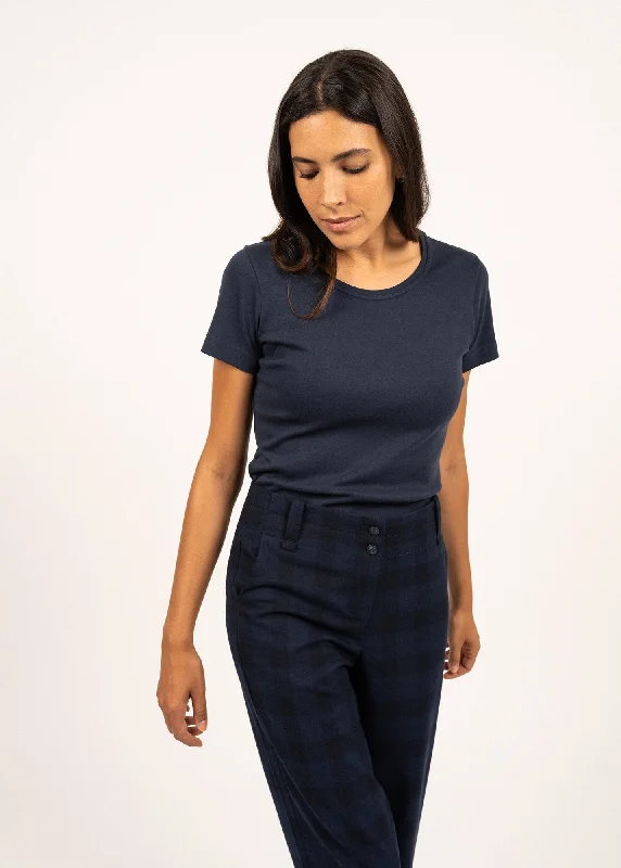 Clearance Event T-shirt col rond Ajaccio - coupe ajustée, en coton (MARINE)