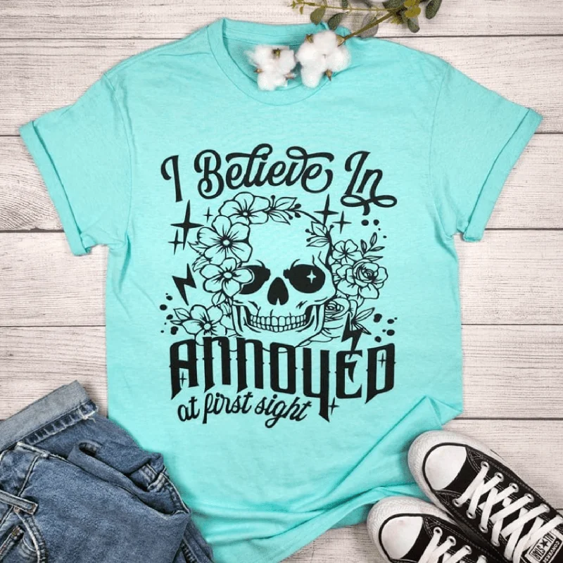 Price Drop Alert I Believe In Annoyed At First Sight Graphic T-shirt