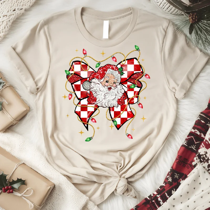 Deal Dash Santa Bow Graphic Tee
