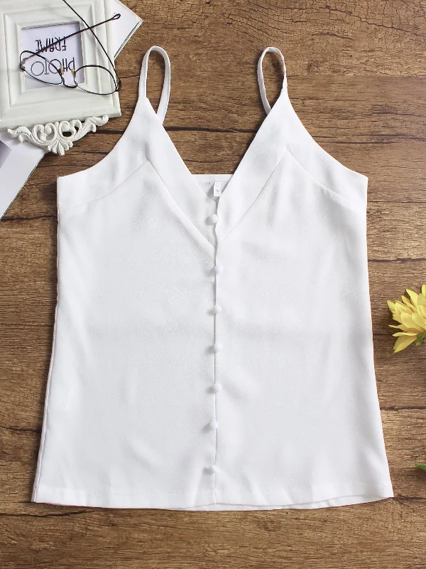 Weekend Deals That Amaze Wholesale V-Neck Plain Backless Spaghetti Strap Sleeveless White Camis Weekend Deals That Amaze Wholesale V-Neck Plain Backless Spaghetti Strap Sleeveless White Camis