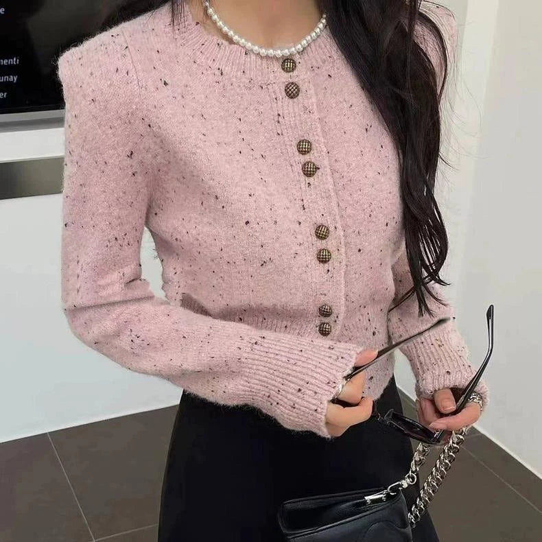 Weekend Savings Spectacular 2024 Spring  lady fashionable new arrival crew neck long sleeve coat regular model sweater cardigan