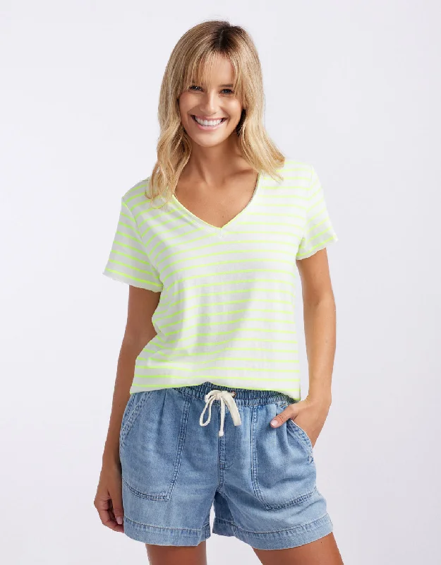 Online Specials Neon Vee Tee - Neon Yellow