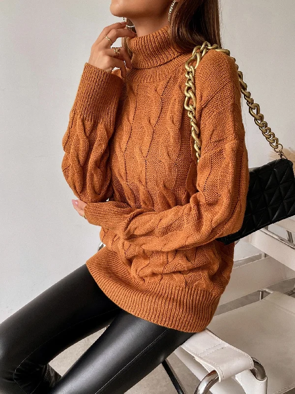 Weekend Specials to Indulge In Casual Plain Long Sleeve High Neck Long Women Sweater Weekend Specials to Indulge In Casual Plain Long Sleeve High Neck Long Women Sweater