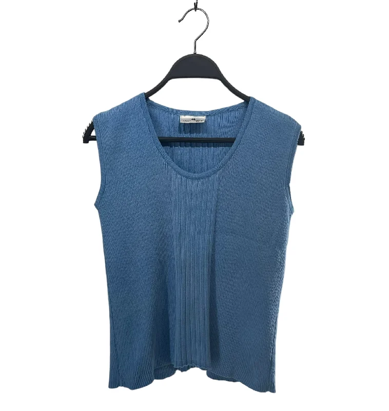 Instant Discount COURREGES/Cut & Sew/S/Cotton/BLU/BLUE TANK TOP