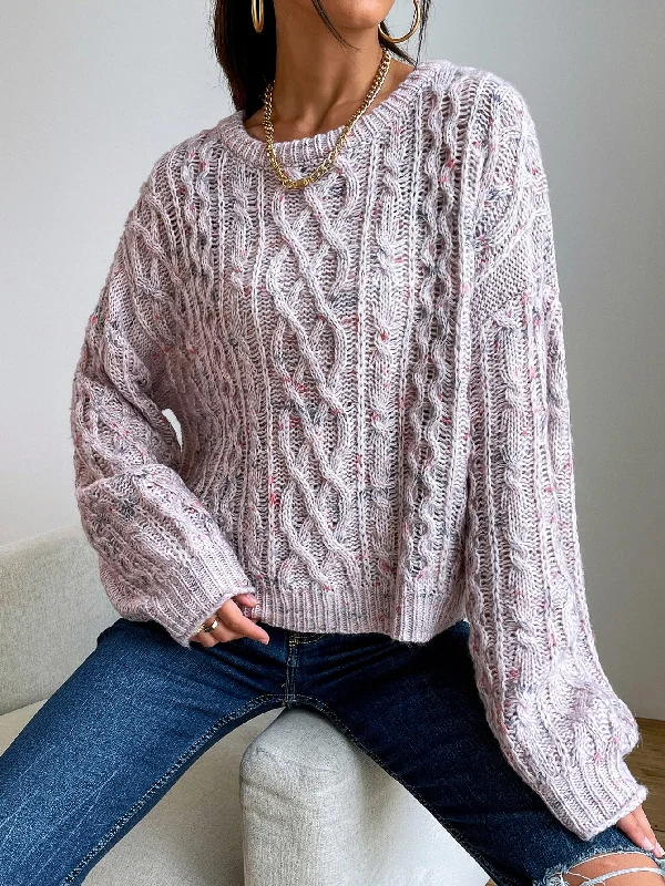 Discount Days Casual Plain Long Sleeve Round Neck Regular Women Sweater
