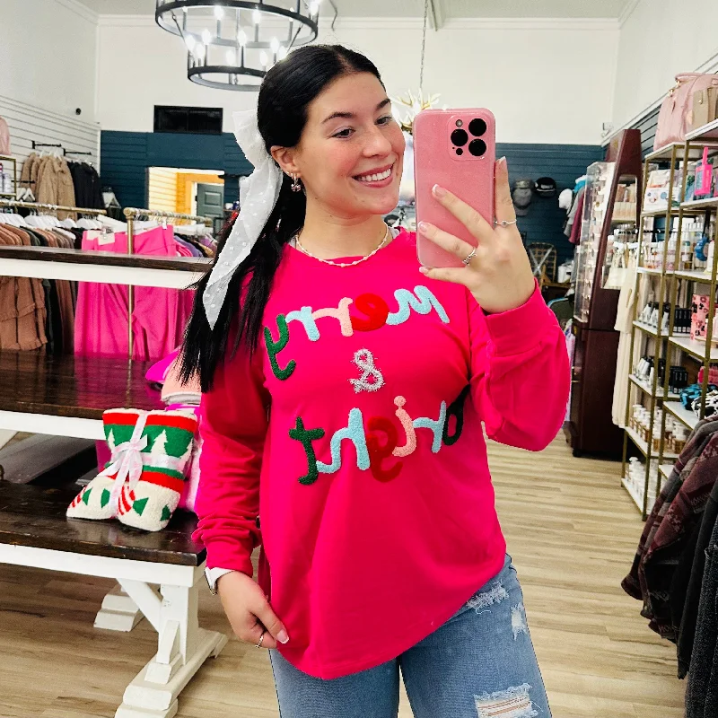 Weekend Offers That Dazzle Hot Pink Merry and Bright Top