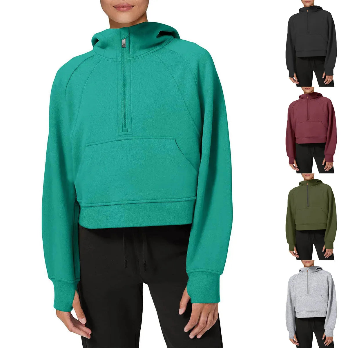Weekend Offers That Tempt DAMOCHIC Wholesale 2024 Spring Latest Hooded Sweater with Pocket Zipper Sporty Pullover Winter Fall Tops Hoodies for Women