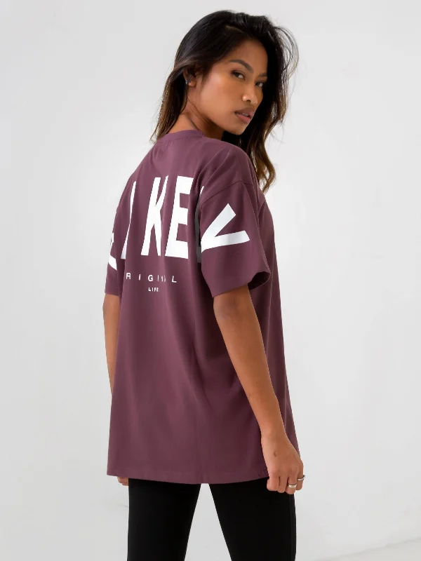 Special Offer Isabel Oversized T-Shirt - Burgundy