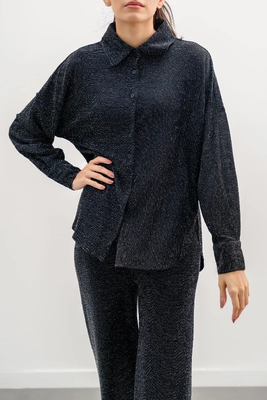 Crazy Savings SPARKLY PARTY BUTTON-DOWN SHIRT