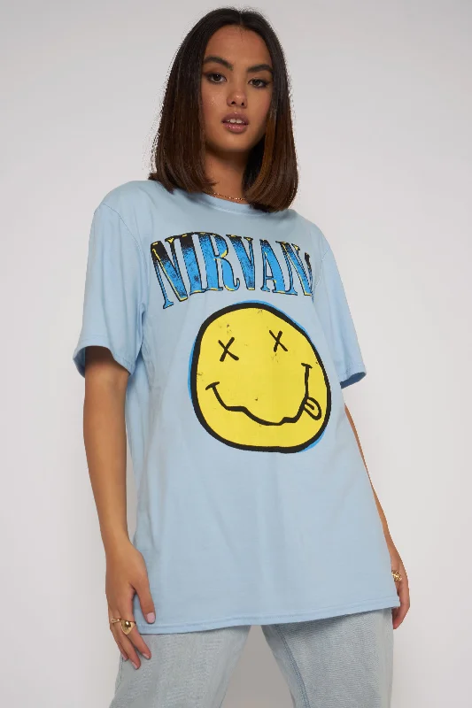 Markdown Madness Daisy Street Licensed Relaxed T-Shirt With Nirvana Print