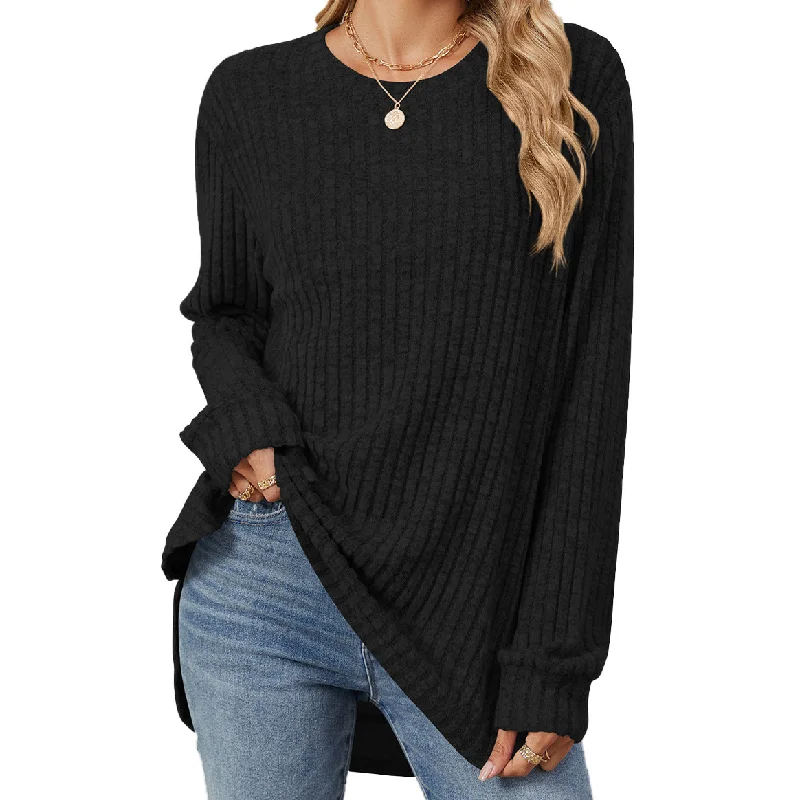 Unmissable Offer Solid Color Round Neck Brushed Loose Sweaters Tops Wholesale Womens Clothing N3824072900066 Unmissable Offer Solid Color Round Neck Brushed Loose Sweaters Tops Wholesale Womens Clothing N3824072900066