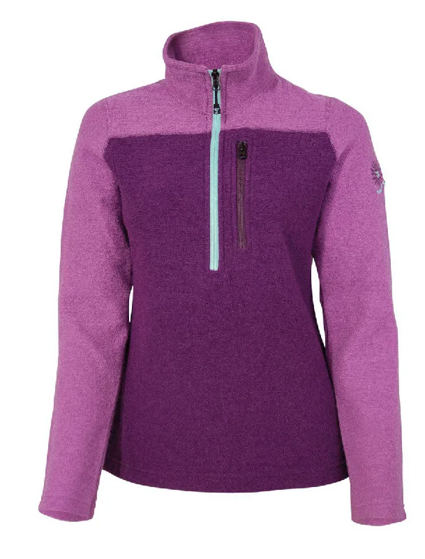 Weekend Offers That Impress ZELDA HALF ZIP  — PURPLE