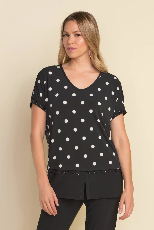 Weekend Offers That Sizzle Joseph Ribkoff Polka Dot Top