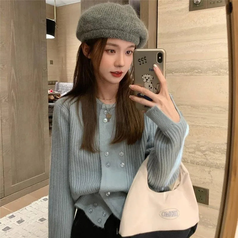 Weekend Sale: Don't Miss Out 2024 Spring  lady fashionable new arrival crew neck long sleeve coat gentle style sweater cardigan