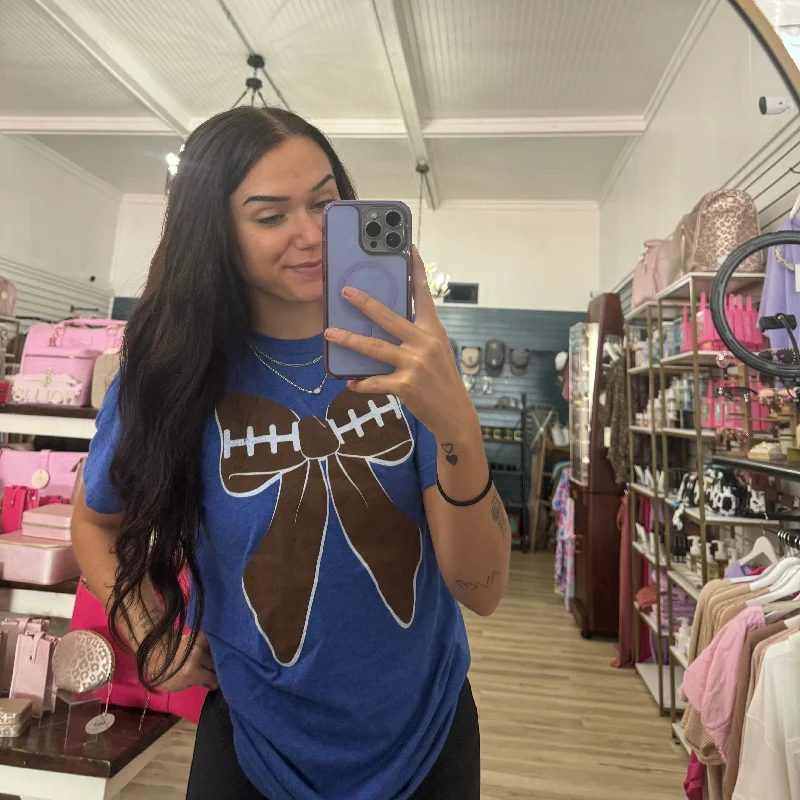 Crazy Savings Football Bow T-Shirt