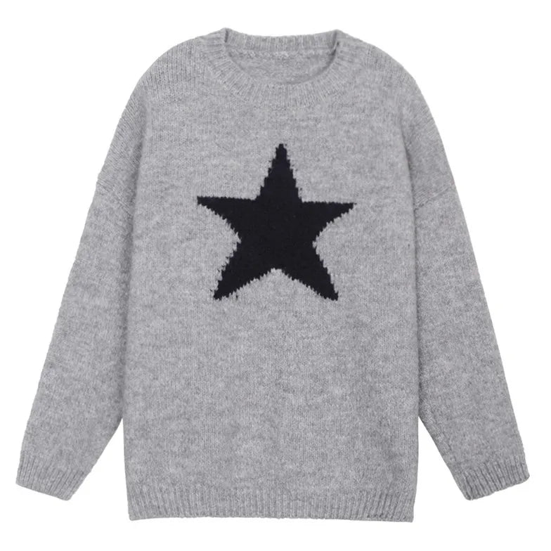Midnight Madness 2024 Spring new arrival long sleeve jumper star cable knit women sweater pullover