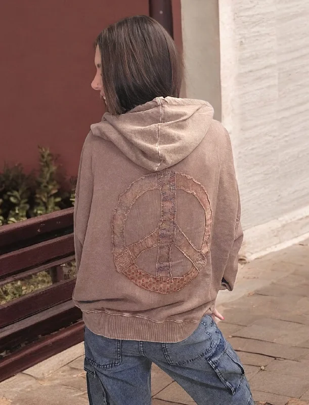 Price Drop Peace Sign Pullover