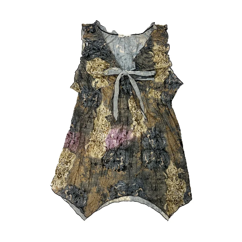 Daily Specials Pattern V-neck Asymmetrical Vest