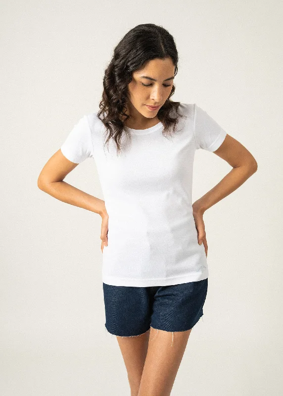 Weekend Special T-shirt col rond Ajaccio - coupe ajustée, en coton (BLANC)