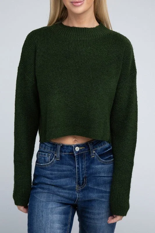 Seasonal Clearance Mock Neck Pullover Sweater