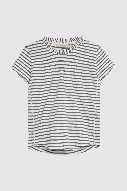 Savings Galore Striped Ruffle Shirt